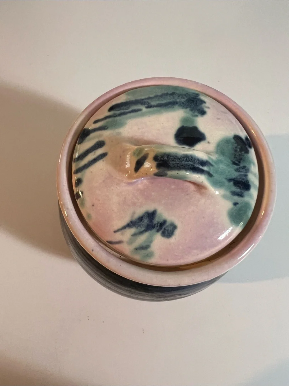 Handcrafted Pottery Lidded Jar